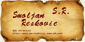 Smoljan Resković vizit kartica
